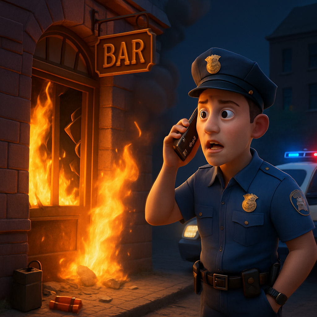 Early in the morning, Limassol police received a call from a man who reported that someone had attempted to set fire to his bar.