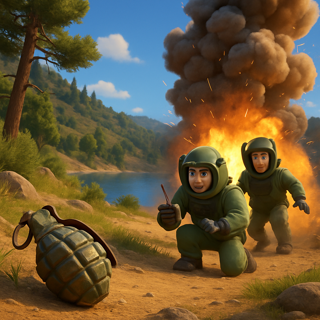 На Кипре в районе плотины Ксилиатос обнаружена старая граната 50-х годов.