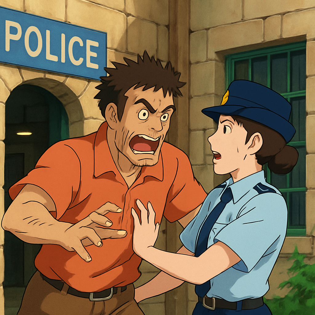 В Лимассоле арестовали мужчину, который ворвался на территорию полицейского участка и напал на женщину-полицейского.