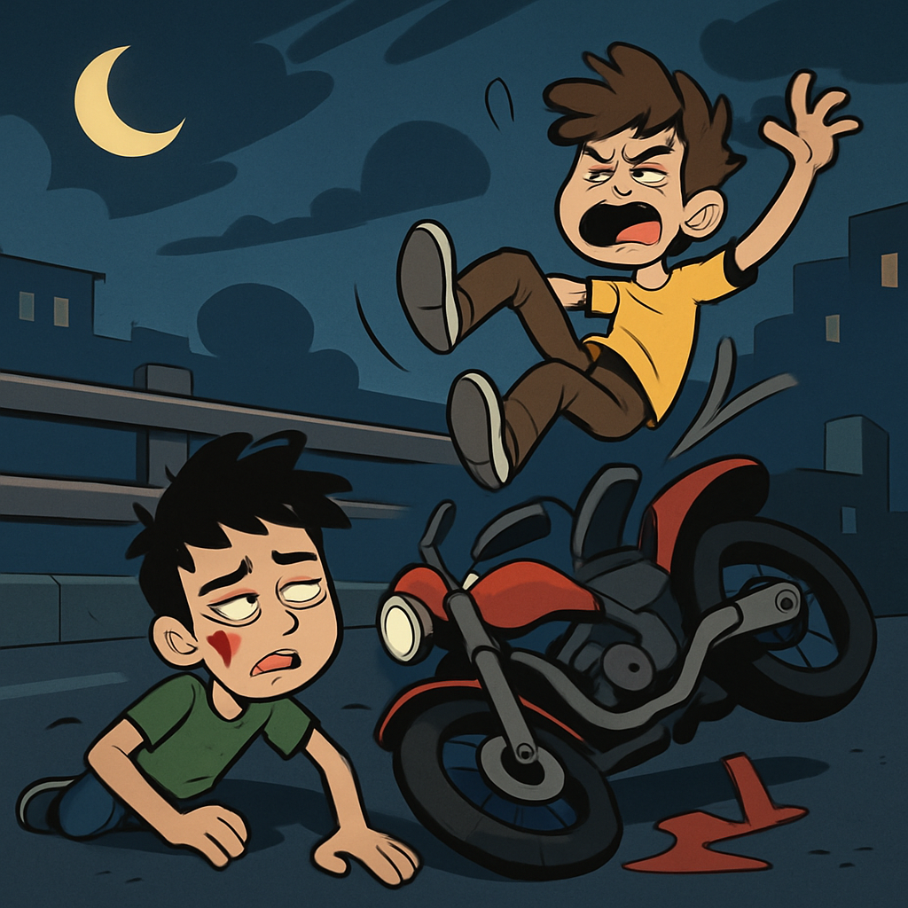 Еще одно серьезное ДТП произошло ночью в центре Пафоса, когда 19-летний молодой человек потерял контроль над мотоциклом, врезался в защитное ограждение и перевернулся.