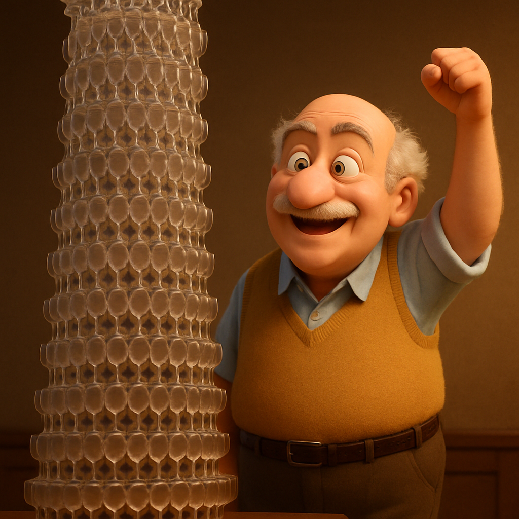 Аристотелис Валаоритис побил свой предыдущий рекорд в 319 бокалов, установленный в 2023 году.