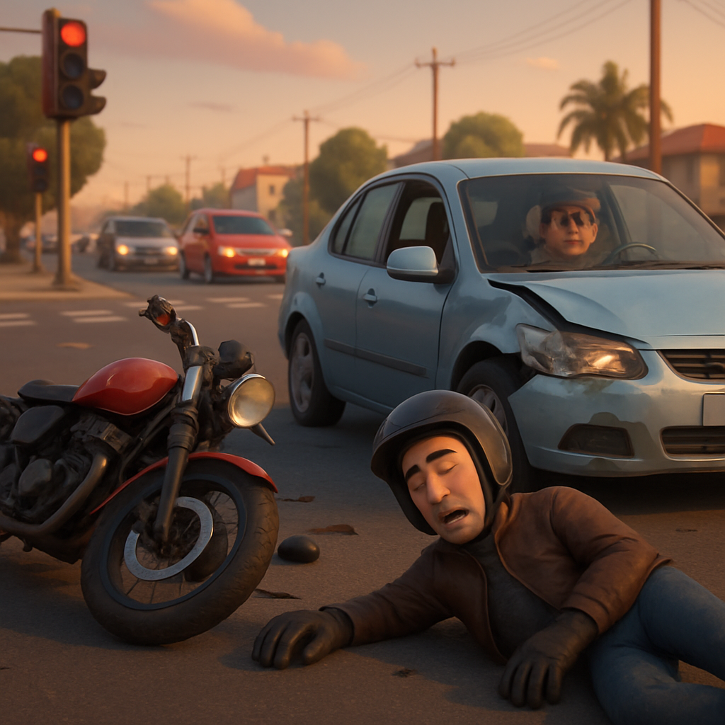 34-летний мотоциклист погиб в результате столкновения с автомобилем на оживленном перекрестке в пригороде Лимассола.