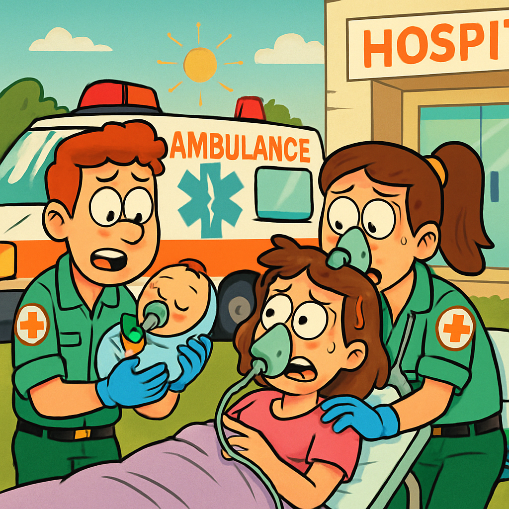 En Chipre, un equipo de paramédicos salvó a una mujer y a su bebé prematuro que nació en casa.