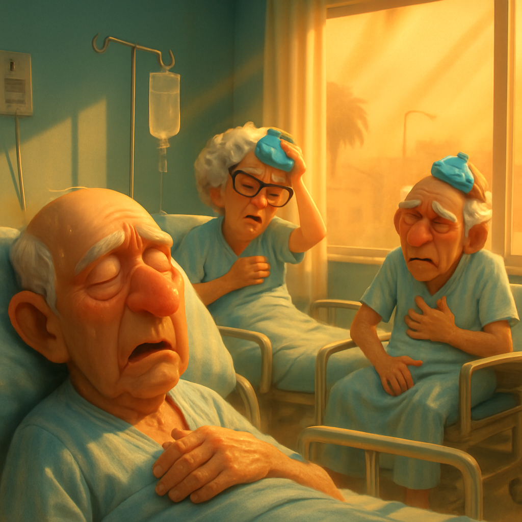 Три пожилых человека попали в больницу Никосии с тяжелыми тепловыми ударами.