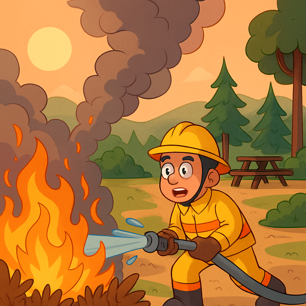 Рано утром в Троодосе возник пожар рядом с местом для пикника.