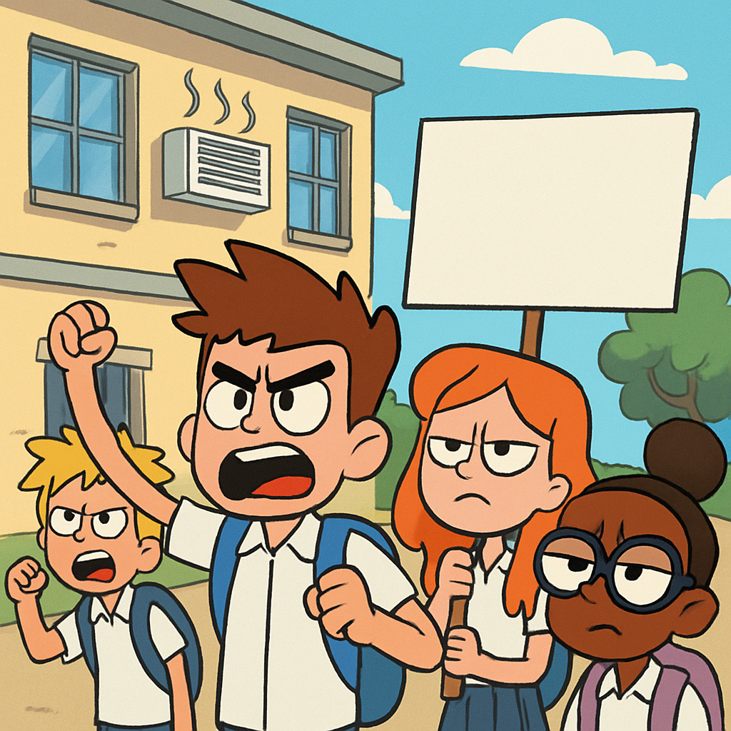 В Ларнаке ученики лицея устроили бойкот уроков.