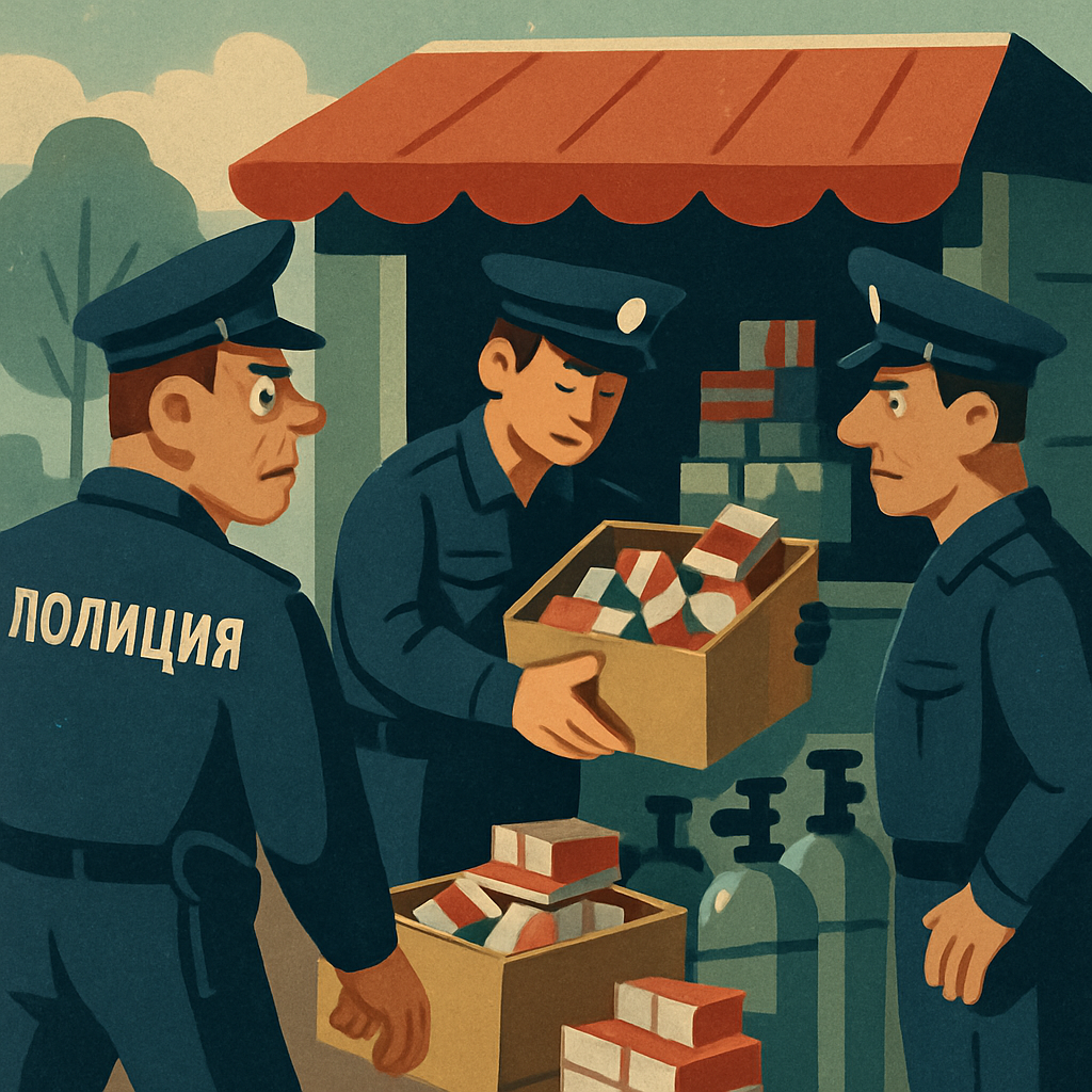 Полиция провела обыск в киосках в районе Фамагусты, в результате которого было обнаружено большое количество веселящего газа и нелегально ввезенных сигарет.