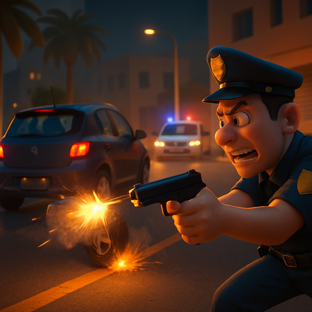 В Лимассоле после полицейской погони офицеру пришлось стрелять по колесам преследуемого автомобиля, водителю которого все равно удалось скрыться в неизвестном направлении.