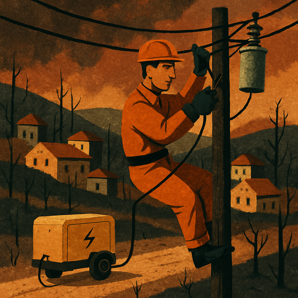 Еще несколько дней потребуется, чтобы полностью восстановить подачу электроэнергии во все деревни, пострадавшие от пожара в районе Лимассола.