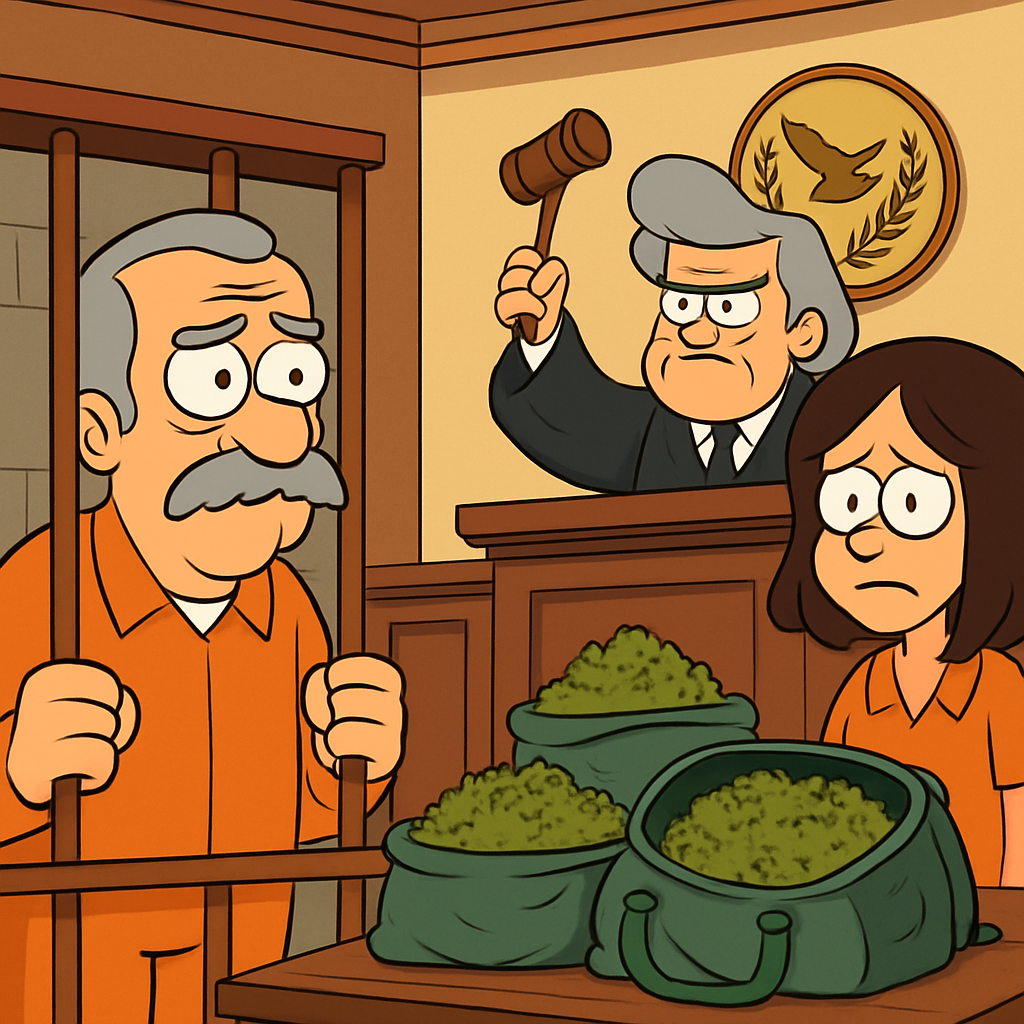 A 66-year-old man and a 48-year-old woman were sentenced to 11 years and 2.