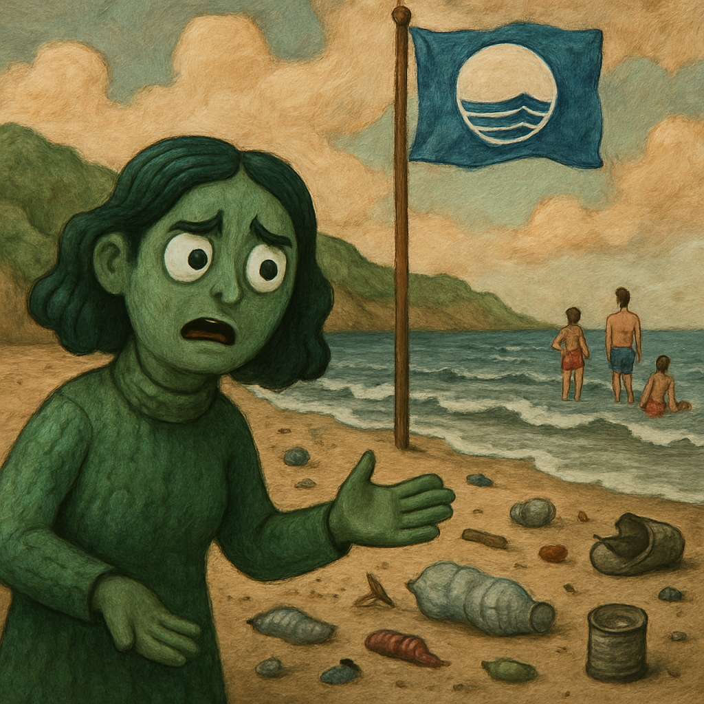 Кипрские «зеленые» утверждают, что Голубые флаги развеваются на сильно загрязненных пляжах и вводят в заблуждение.