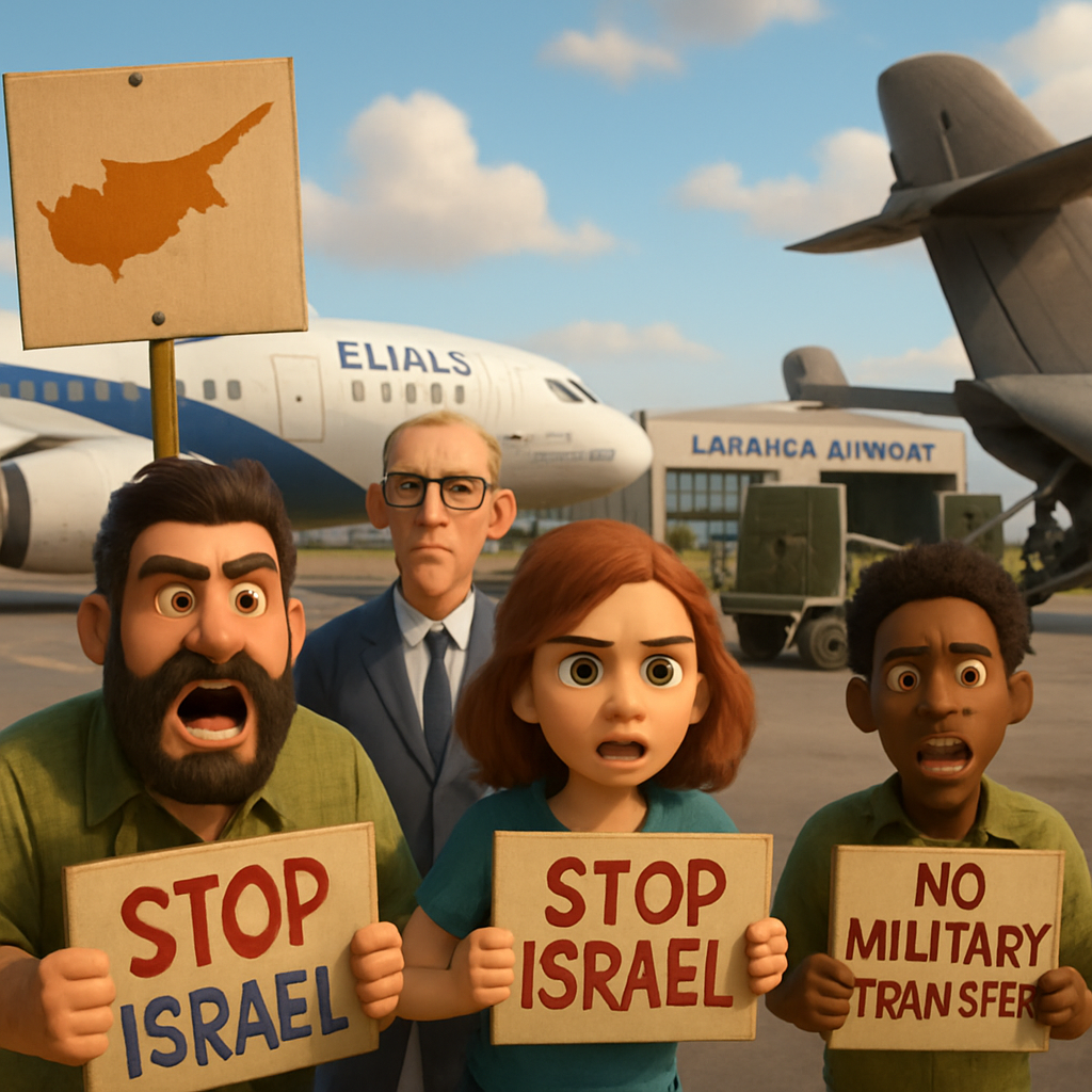 Активистские группы обвиняют Кипр в содействии передаче военного оборудования Израилю через аэропорт Ларнаки.