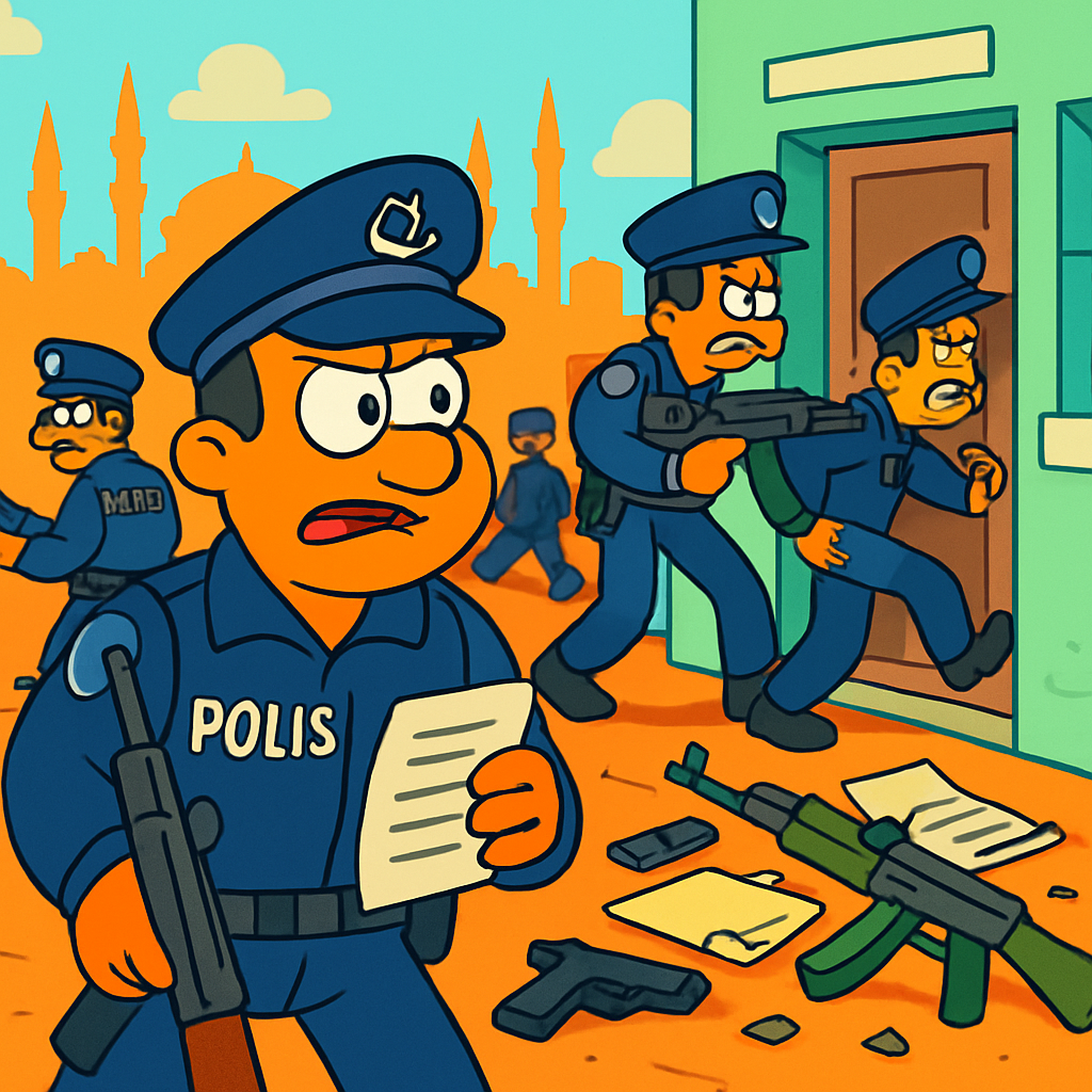 Istanbul police raided 124 locations on Thursday, seizing weapons and documents as authorities warn of planned attacks during the festive period.