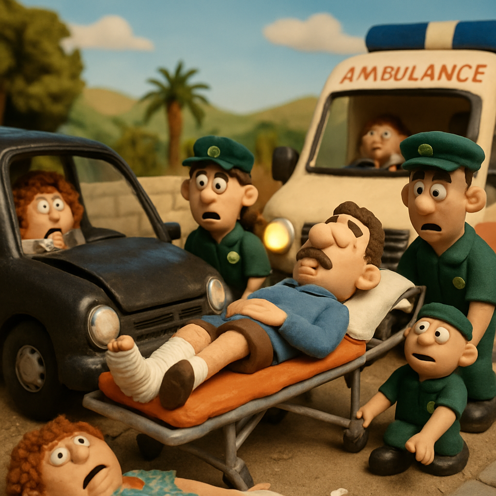 In Paphos, a car hit two Russian tourists.