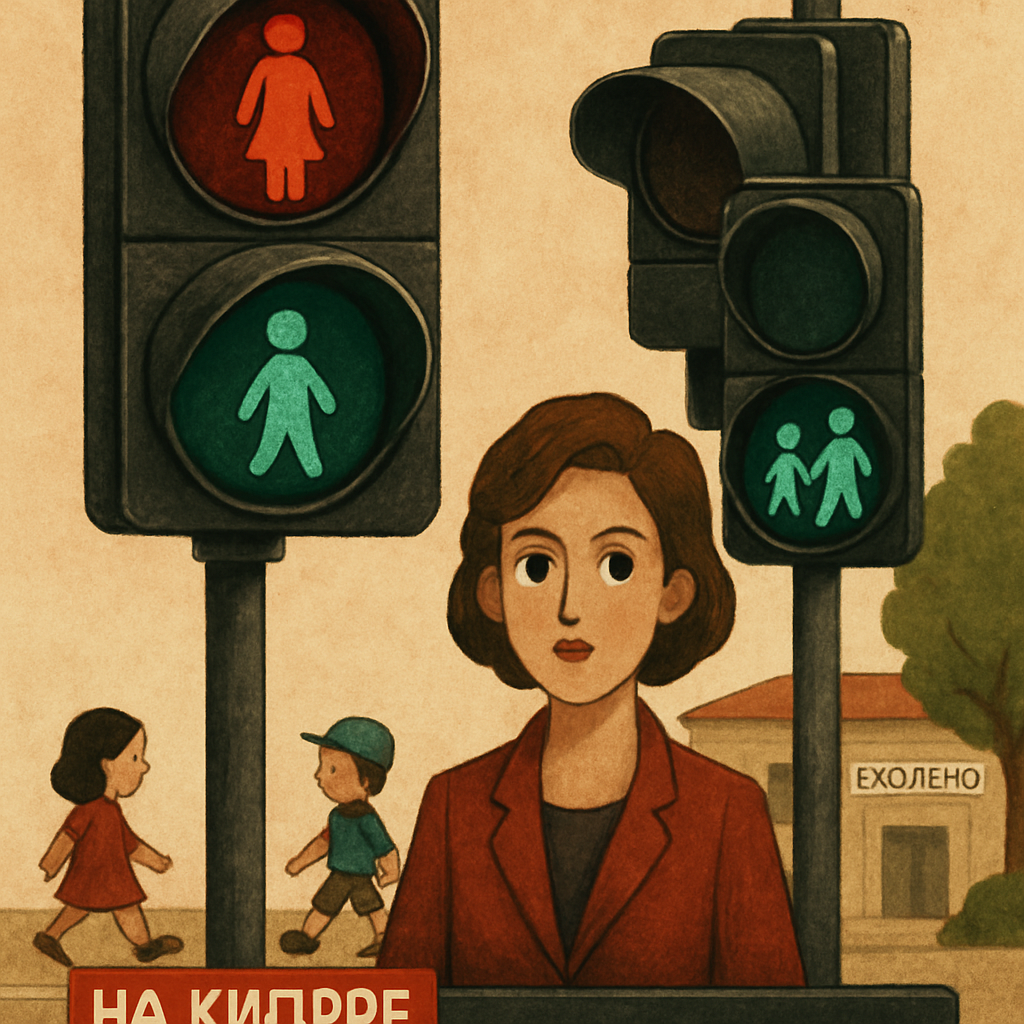 На Кипре начинают устанавливать светофоры с женскими фигурами, что является частью национальной стратегии продвижения гендерного равенства.