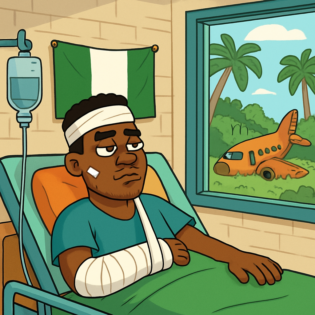 Joshua will initially stay in Nigeria as he recuperates from injuries sustained after the crash, his promoter said on Thursday.