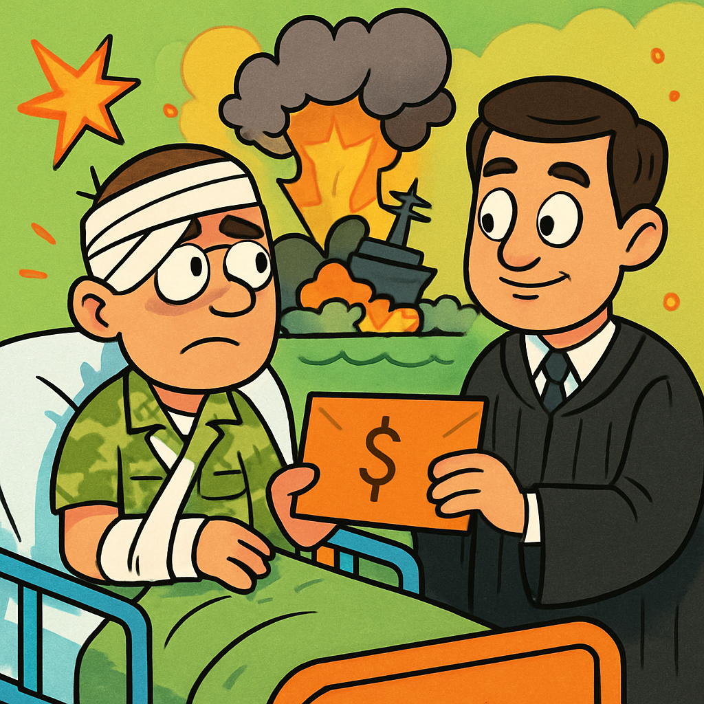 The Supreme Court increased the amount of compensation awarded to the soldier who was injured as a result of the explosion on July 11, 2011, at the naval base in Mari.