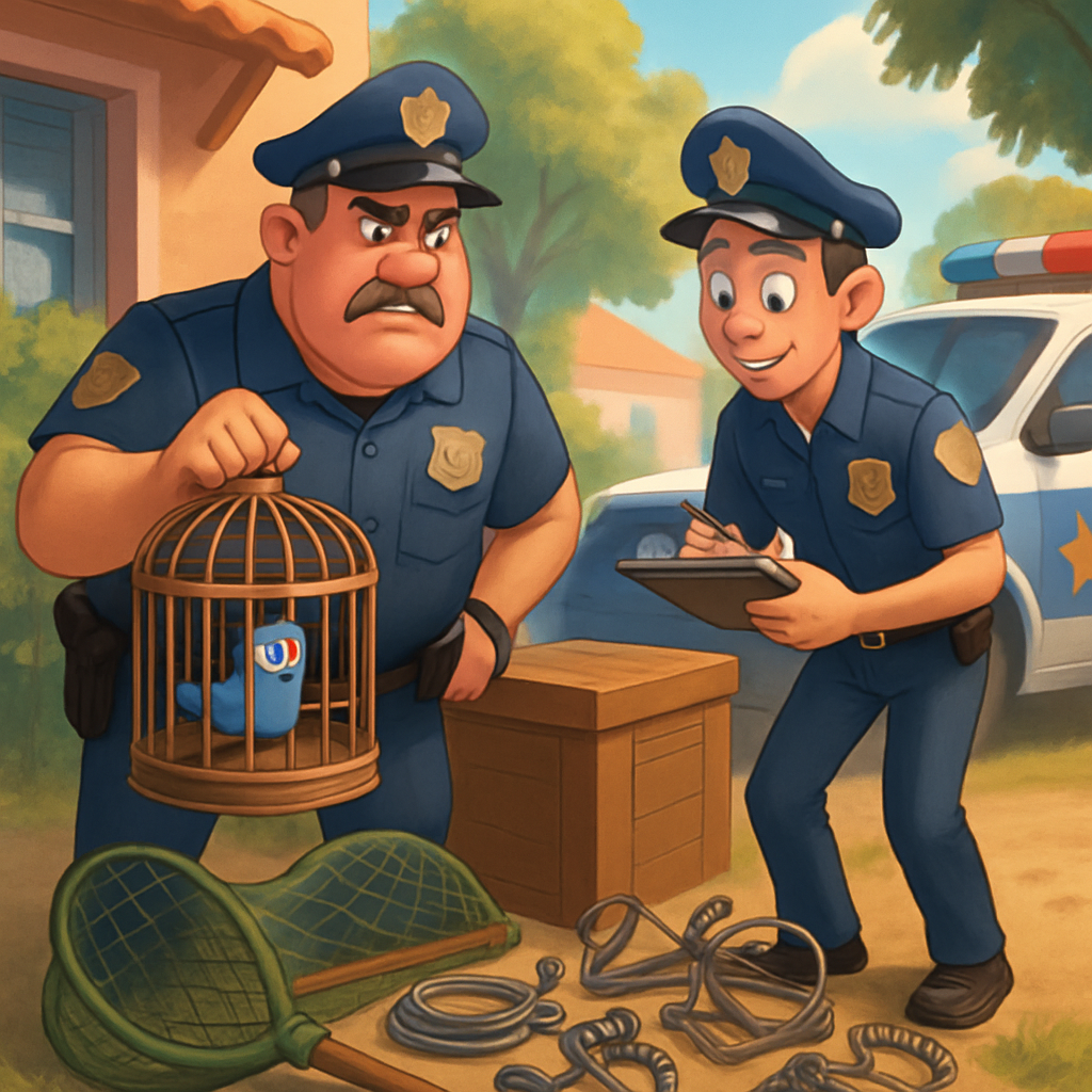 Оборудование для отлова птиц было конфисковано полицией после рейда на участок 55-летнего жителя Ларнаки.