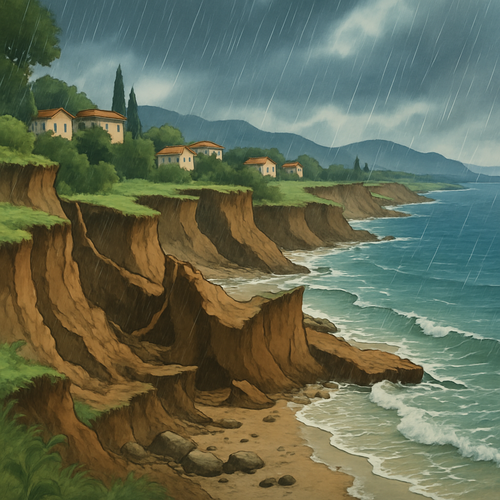 Las lluvias en Pafos han agravado una vez más el problema de erosión costera que ha existido durante mucho tiempo.