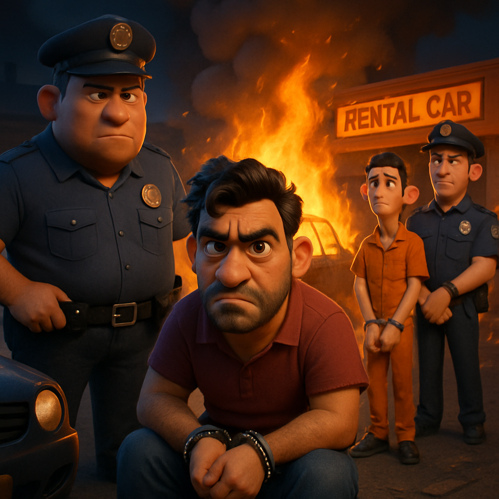 Преступная сеть, которая, по некоторым данным, была организована из центральной тюрьмы Кипра, причастна к поджогу в прокатной компании в Пиле (Ларнака).