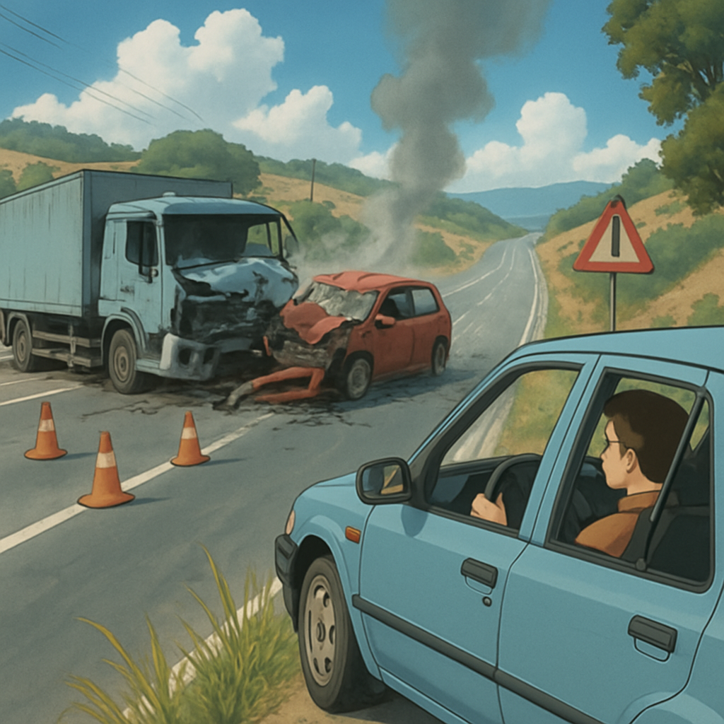 Из-за серьезного ДТП на трассе Пафос - Лимассол, в районе съезда на Канту, обе полосы движения закрыты.