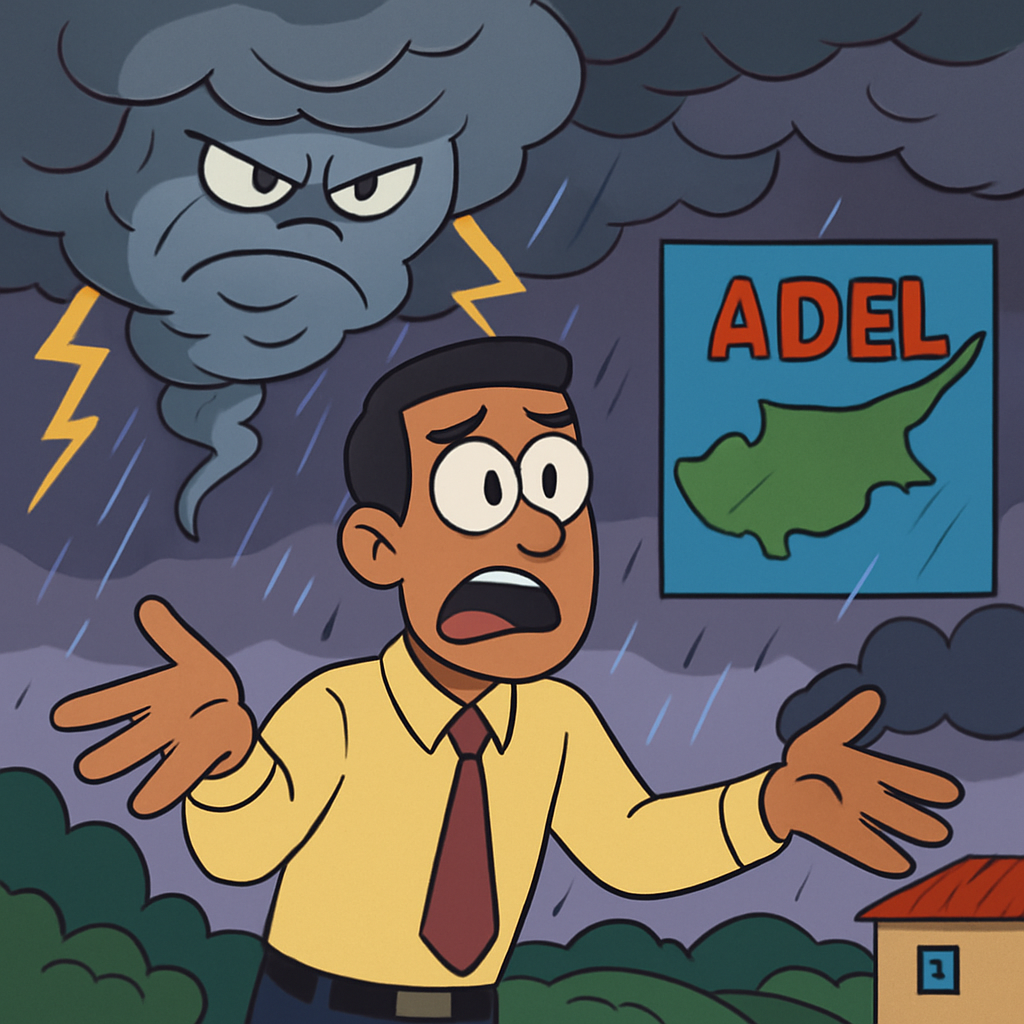 Циклон ADEL начнет влиять на Кипр с вечера.