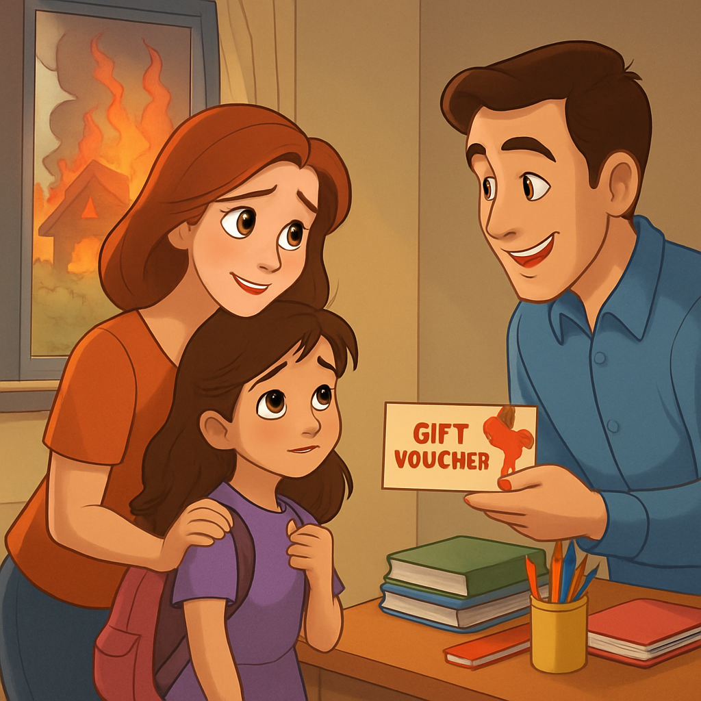 Семьям, пострадавшим от пожара в районе Лимассола, будут предложены подарочные ваучеры на покупку школьных принадлежностей.