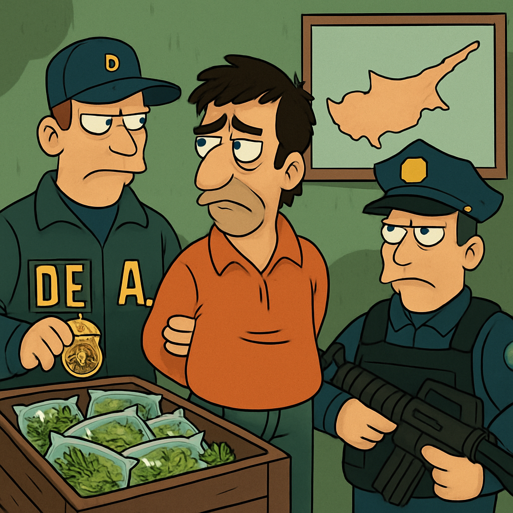 Отдел по борьбе с наркотиками расследует деятельность греческой сети наркоторговцев, арестовав мужчину, который, предположительно, был посредником в операции по контрабанде марихуаны на Кипр.