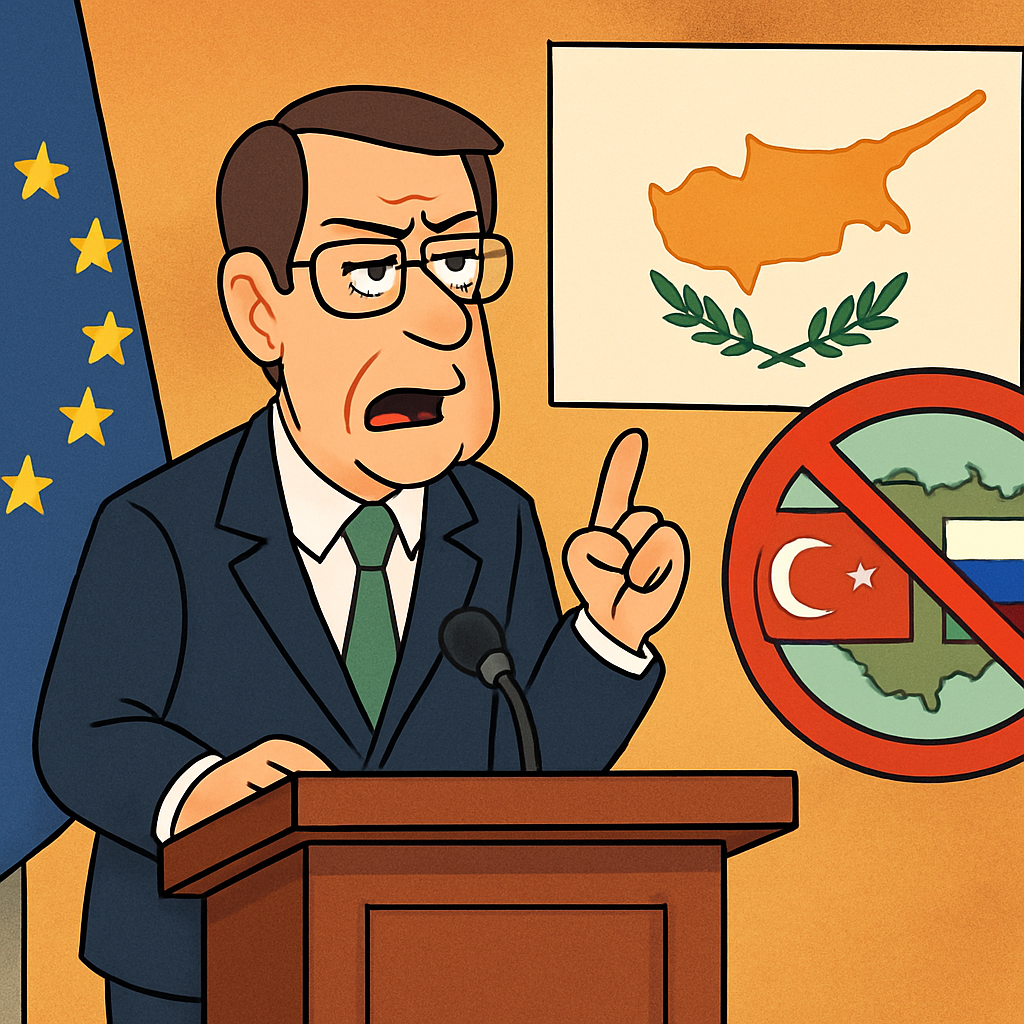 Президент Кипра заявил, что Евросоюз должен противостоять странам, которые пытаются помочь России обойти санкции.