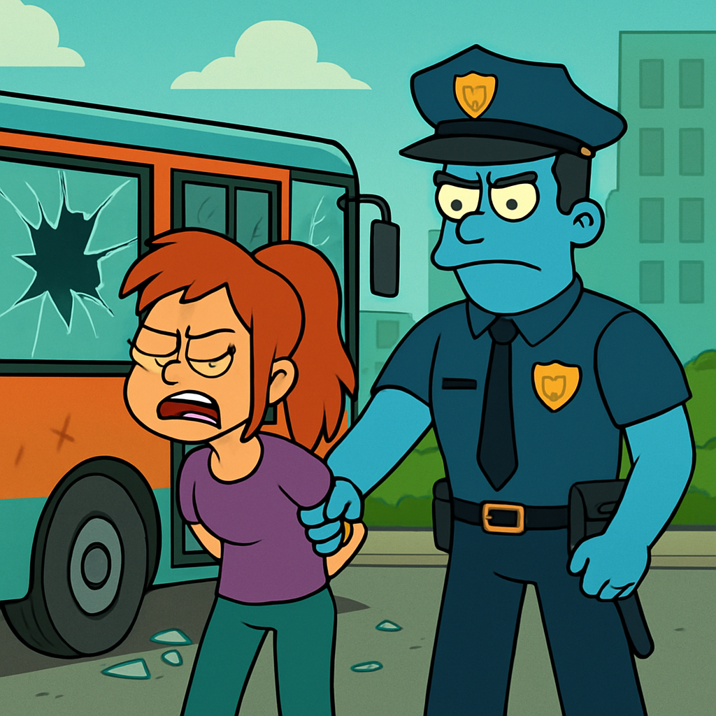 В Ларнаке арестовали 19-летнюю девушку, разбившую окна автобуса.