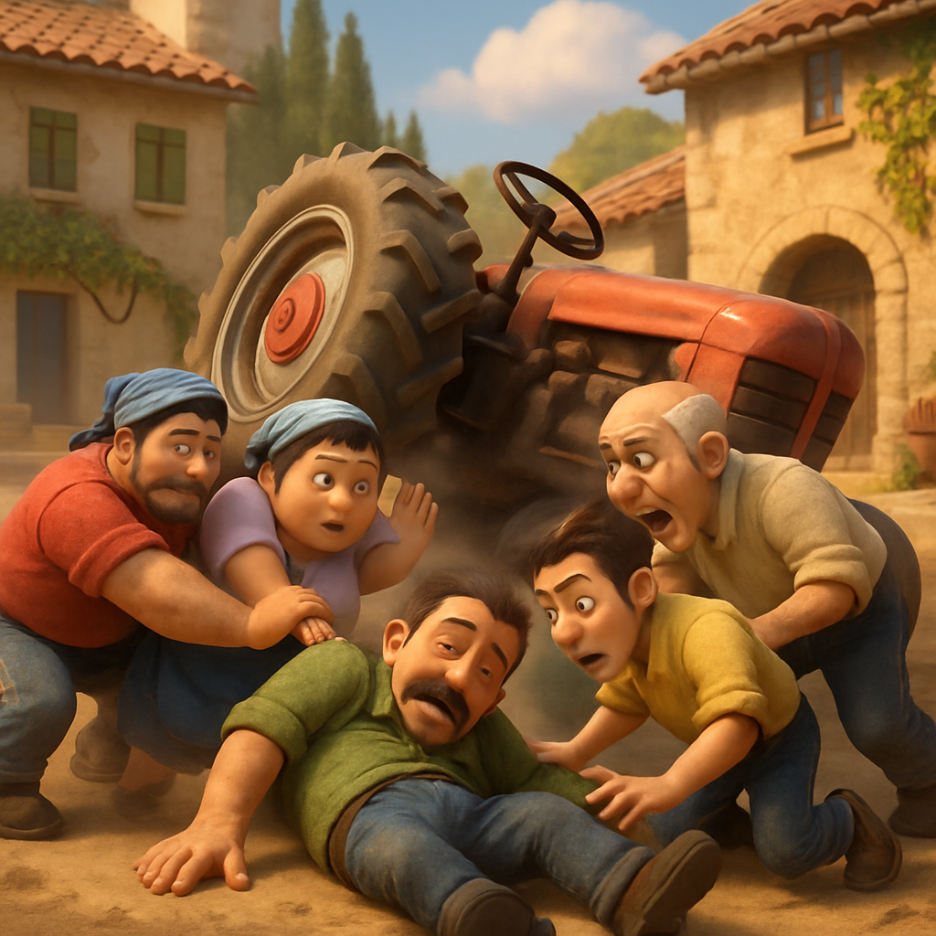 En la aldea de Tremitusa (Pafos), un tractor se volcó y el conductor resultó herido.