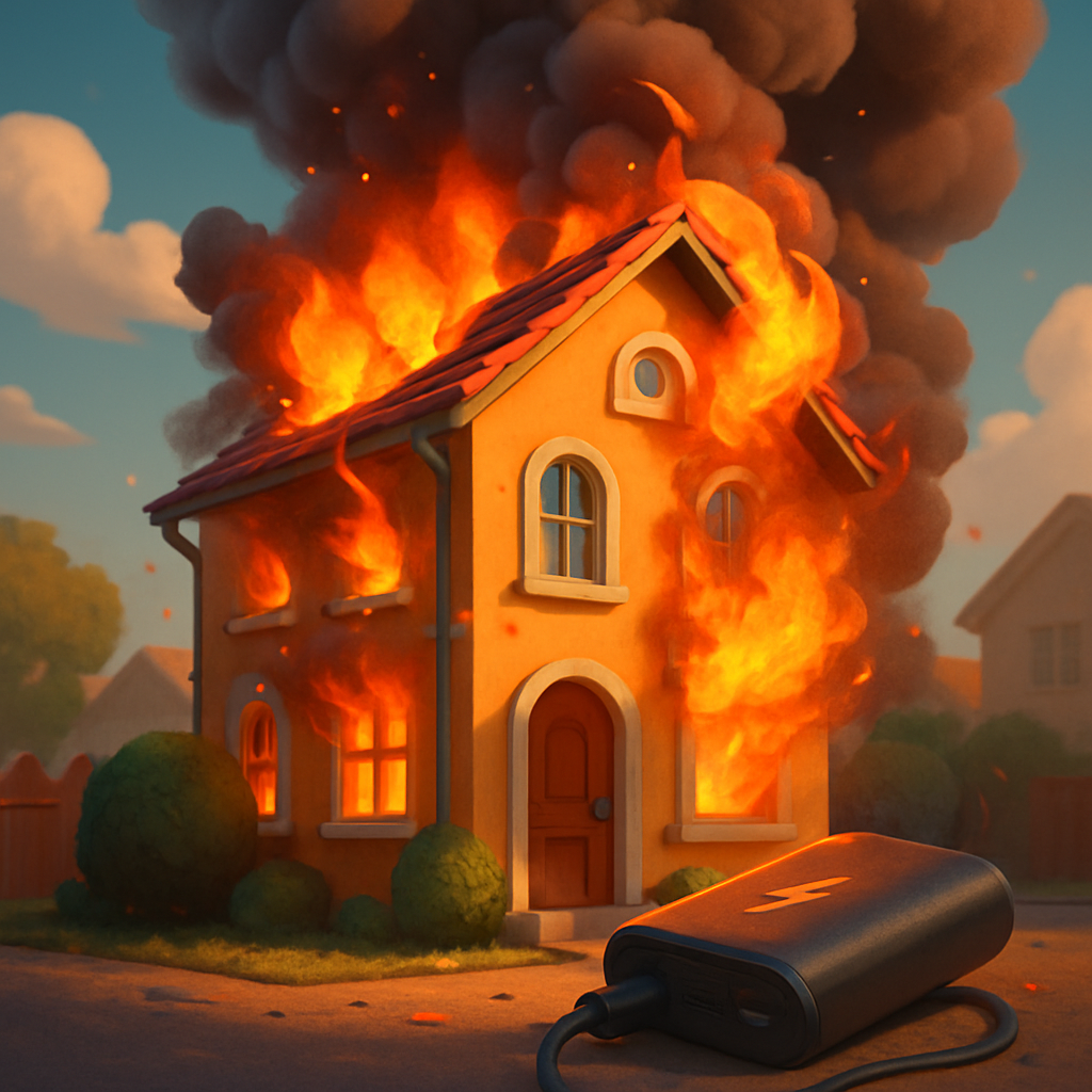 A power bank caused a fire in a two-story house in Nicosia on Saturday.