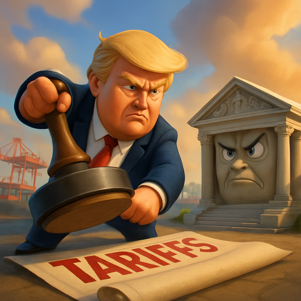 El movimiento señaló que el presidente seguiría adelante con altos impuestos a las importaciones globales a pesar del revés legal del Tribunal Supremo.