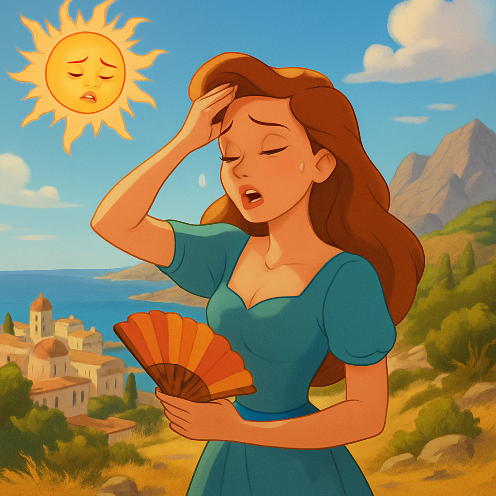 Сегодня на Кипре до +43С во внутренних районах, около +37С на побережьях и около +34С в горах.