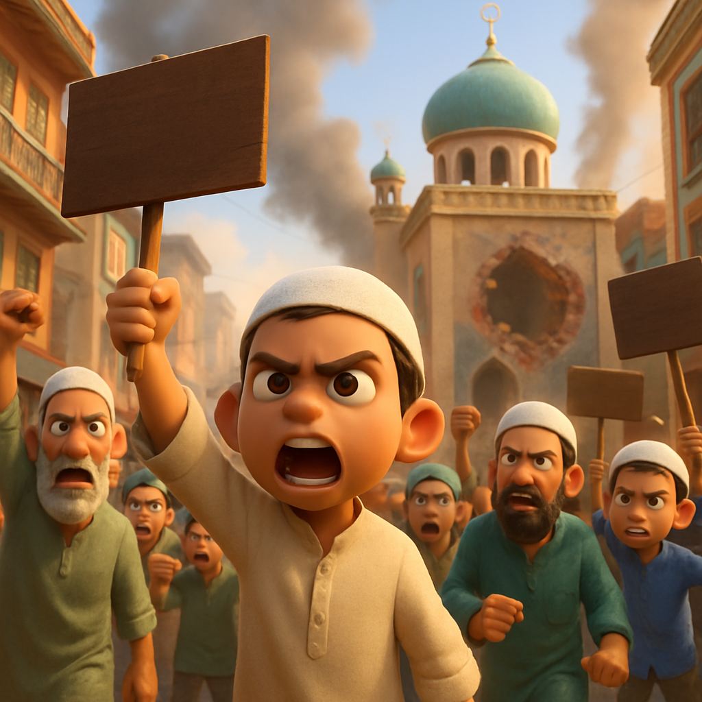 Muslim groups began protesting in the streets of Birgunj on Sunday against the vandalism of a mosque in a nearby town.