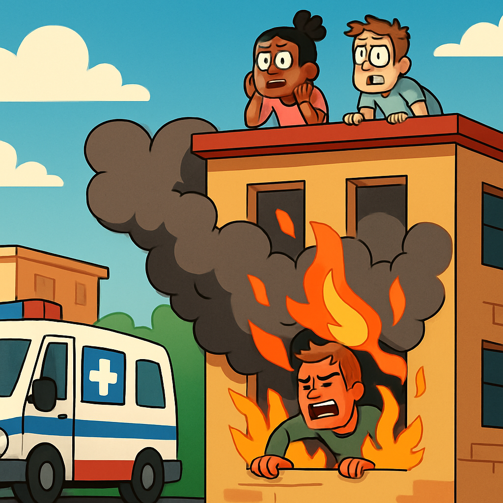 Один человек госпитализирован с ожогами в результате пожара, который произошел в жилом доме в Никосии.