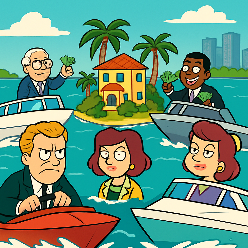 Los ultra-ricos están compitiendo por un número limitado de propiedades exclusivas en las islas y costas del sur de Florida.