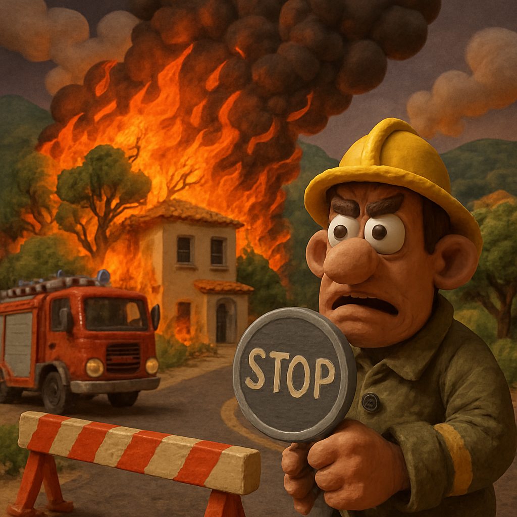 Сильный пожар в районе Ипсонас (Лимассол).