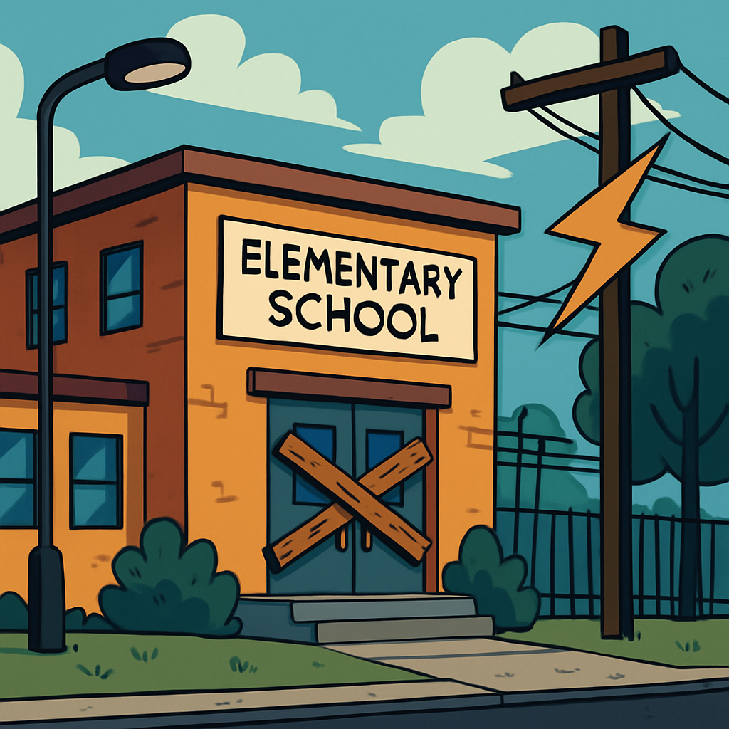 Одна из начальных школ в Никосии остается закрытой уже несколько дней, где из-за неисправности отключилось электричество.