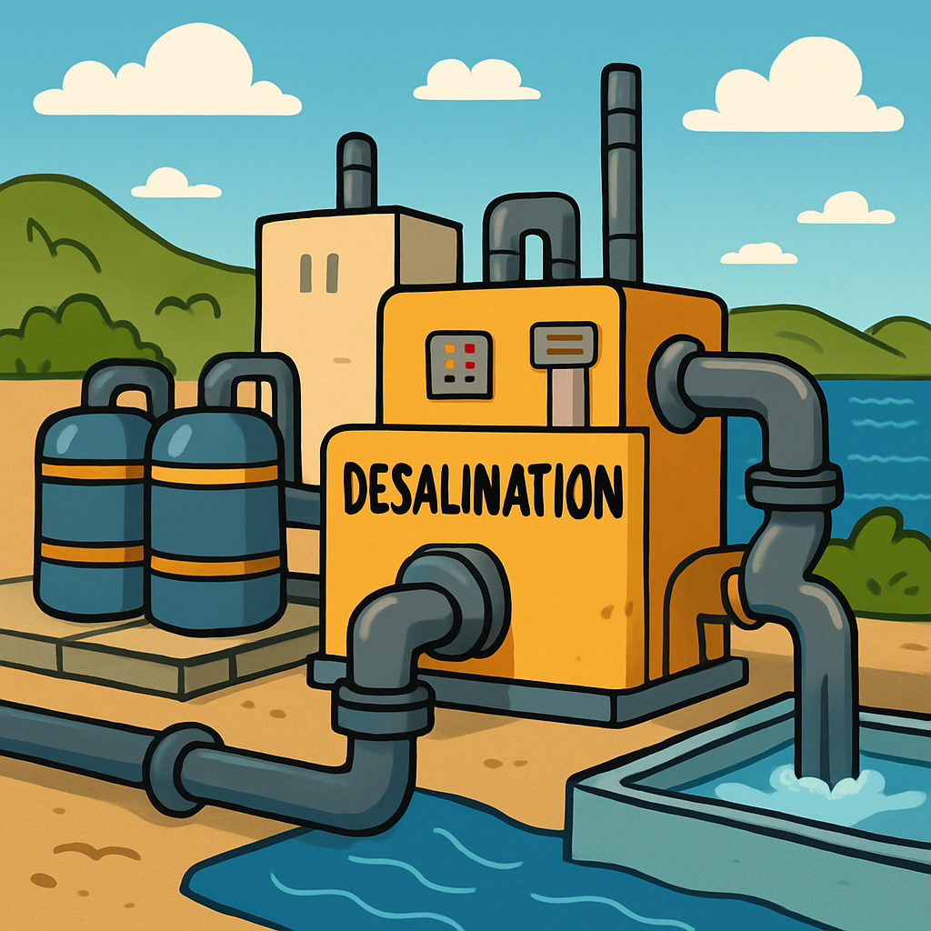 Опреснительная установка в Куклии, самая современная и эффективная установка на Кипре возвращена к полноценной работе и обеспечивает бесперебойную подачу воды в район Пафоса.