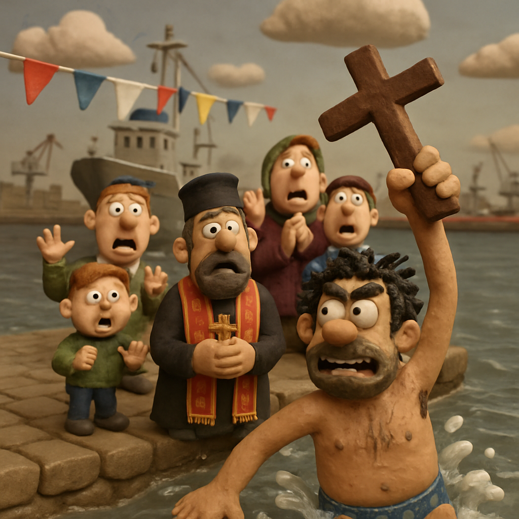 An incident occurred in the port of Limassol during the Epiphany celebration: as a result of the traditional diving for the cross, the man who retrieved the cross from the sea did not return it to the priest.