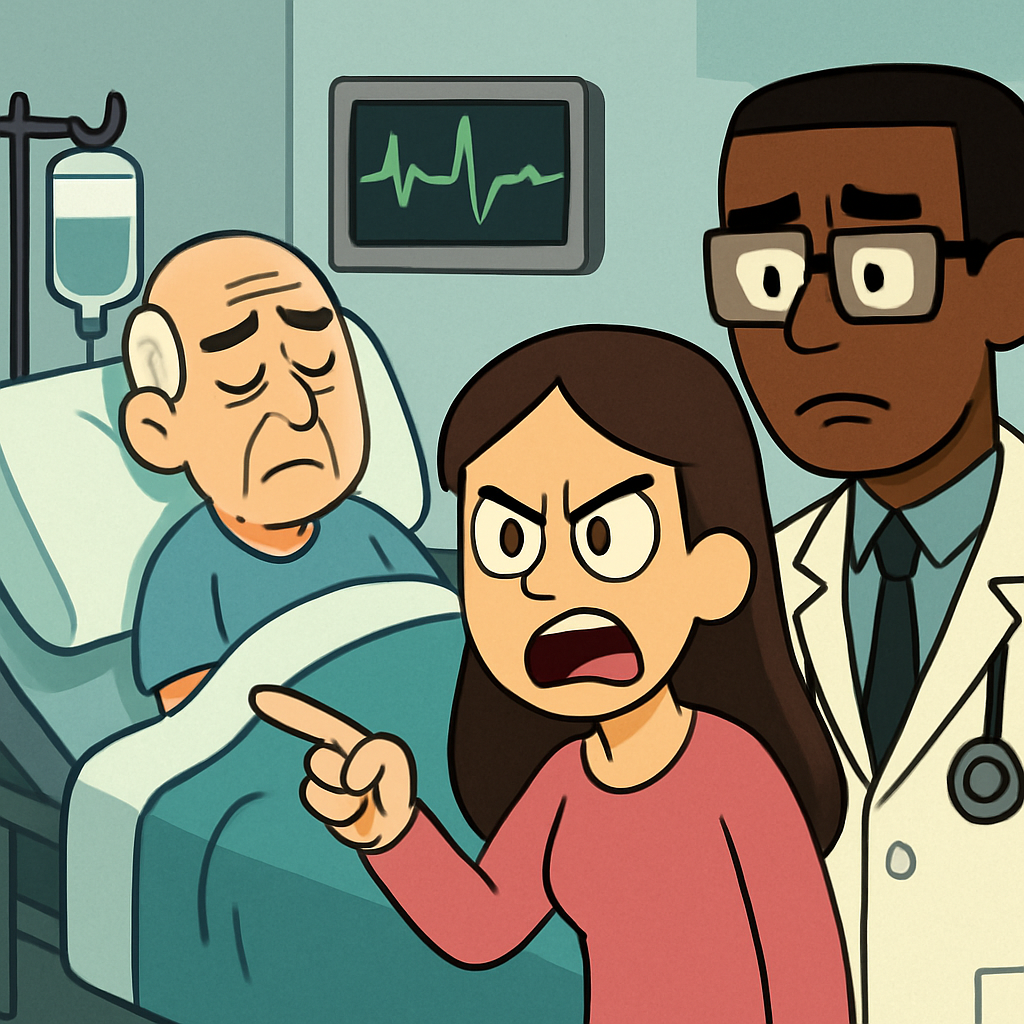 The daughter of a 92-year-old man accuses Larnaca Hospital of negligence.