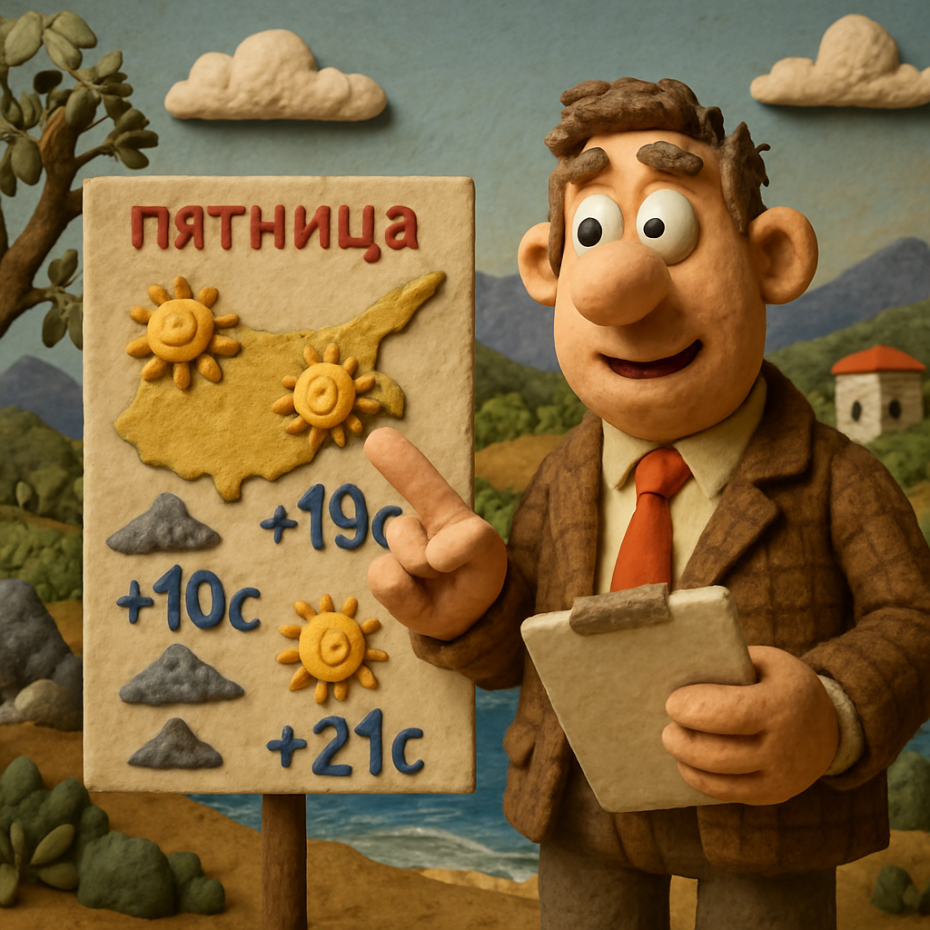 В пятницу на Кипре до +19С в глубине острова, около +21С на побережье и около +10С в горах.