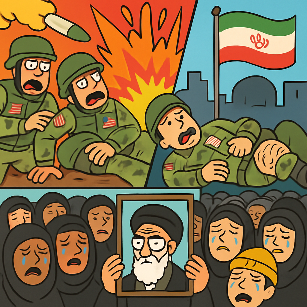 Los ataques de represalia iraníes mataron a tres miembros del servicio estadounidense e hirieron a varios en Israel, mientras miles en Yazd lloraban, tras la muerte del Ayatollah Ali Khamenei.